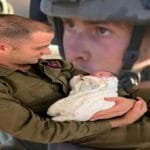 An Israeli army captain takes a Palestinian baby girl back to Israel.
