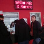 Graph depicting the a significant decline in Russian Ruble against the U.S. dollar in November 2024.