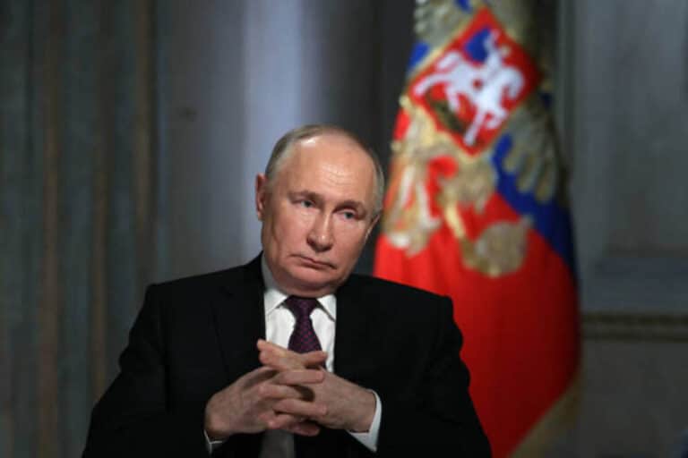 Russian President Vladimir Putin speaks at an Arctic forum in Murmansk, warning of a potential Arctic War as the US increases its interest in Greenland.