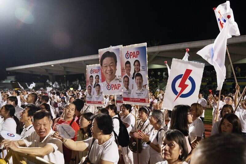 Supporters in Singapore celebrate ruling party victory as PAP extends its decades-long control under Prime Minister Wong