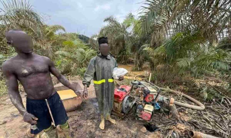 Ghana Police arrest 27 individuals for illegal mining activities during raid in Wassa Amanten, Western Region.