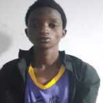 Blue Honda motorbike seized from robber in Upper West Ghana.