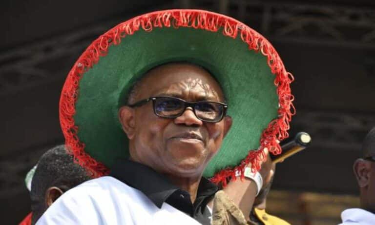 Peter Obi at a political event amid Labour Party moves to expel him over ADC coalition alliance.