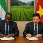 Sierra Leone Vietnam agriculture officials discuss cooperation on farming, trade, and technology development.