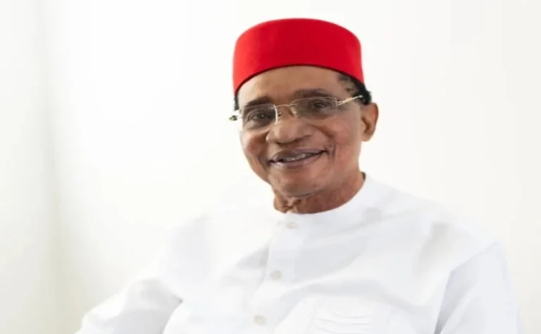 Sir Rex Onyeabo, former PDP National Secretary, pictured at a public event in Nigeria.