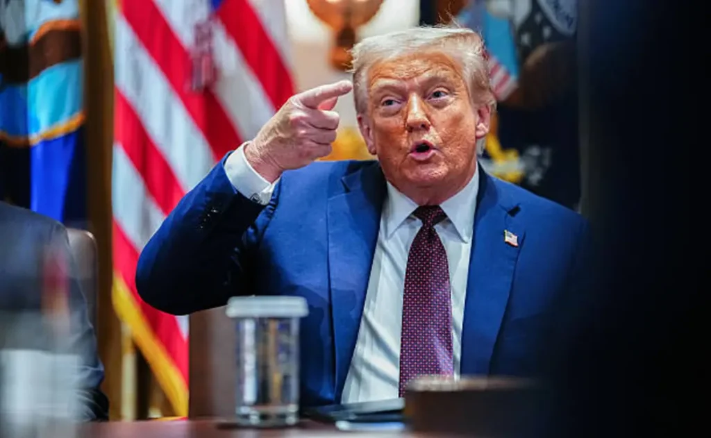 Donald Trump speaks on federal intervention and death penalty enforcement during DC murder policy announcement.