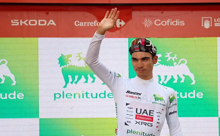 Ethan Kane Vernon competing in Stage 4 sprint of La Vuelta 2025 Meta Description: Ethan Kane Vernon finishes fourth in Stage 4 sprint, maintaining young rider lead in La Vuelta 2025