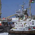 Activists prepare Sumud Flotilla ship Handala in Malta before sailing to deliver Gaza aid against Israeli blockade