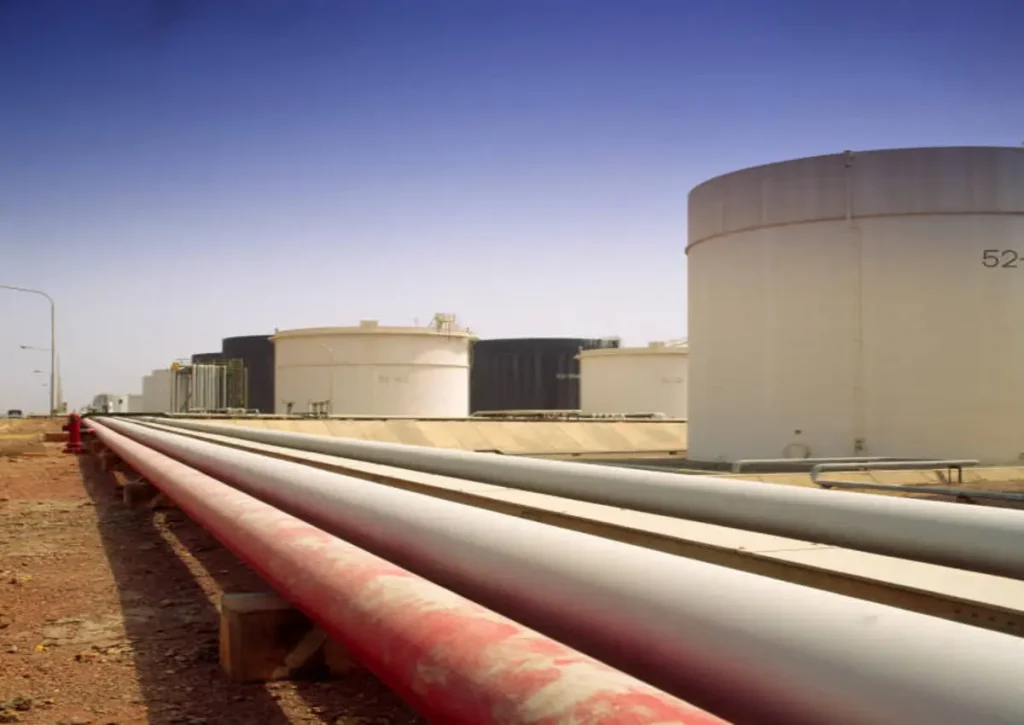 Gas pipelines at Nigeria’s NNPC refinery showing increased gas-to-power supply as production rose to 7.59BSCFD.