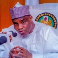 Tambuwal addressing supporters during ADC rally in Sokoto ahead of 2027 elections