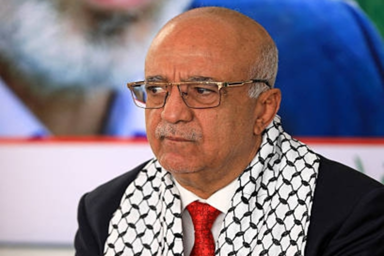 Funeral ceremony for Huthi prime minister Ahmed Rahawi in Sanaa following Israeli strike that killed senior officials