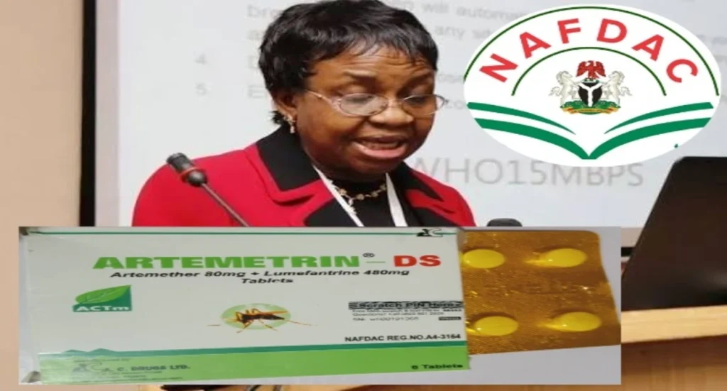 NAFDAC Warns of Fake Artemetrin DS and Ciprofit 500 in Circulation | Epicstorian News NAFDAC warning notice displayed in Nigerian pharmacy highlighting fake Artemetrin DS and Ciprofit 500 circulation