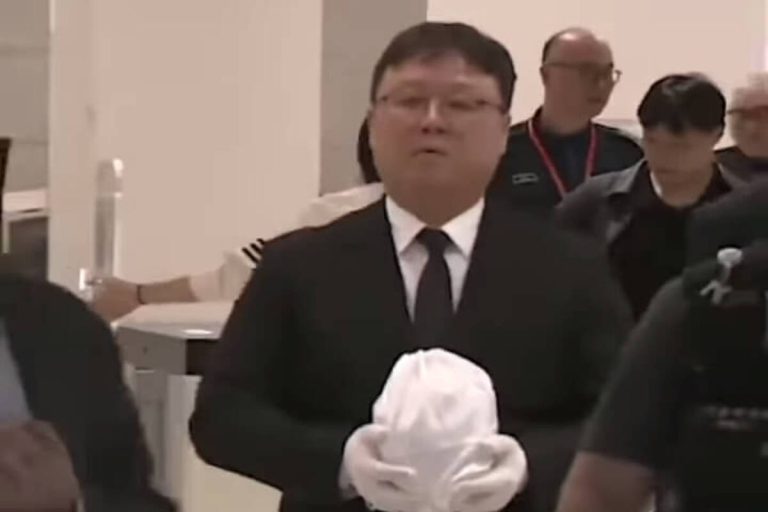 Cambodian police inspect compound where South Korean student Park Min-ho was tortured in suspected scam centre operation.