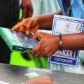 INEC officials demonstrate upgraded BVAS device during accreditation exercise in Anambra ahead of the state’s governorship election.