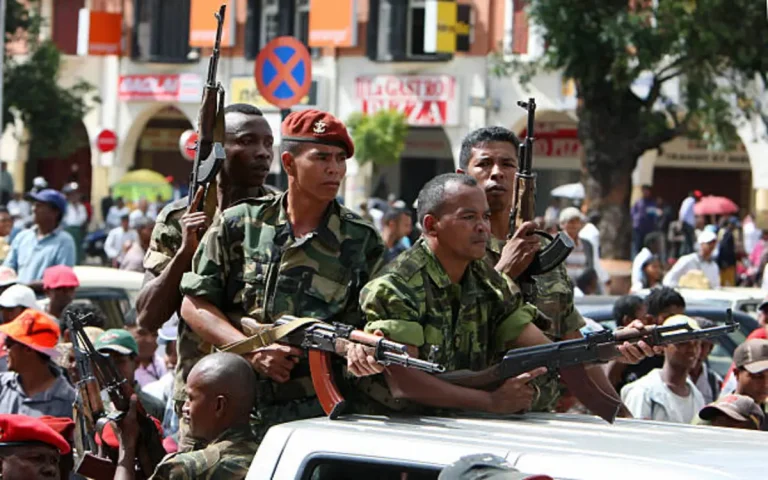 Madagascar presidency faces coup fears as soldiers loyal to Andry Rajoelina take positions in Antananarivo.