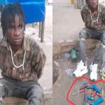 Osun State Police officers display recovered pistols after arresting suspected cultist known as Killer in Osogbo.