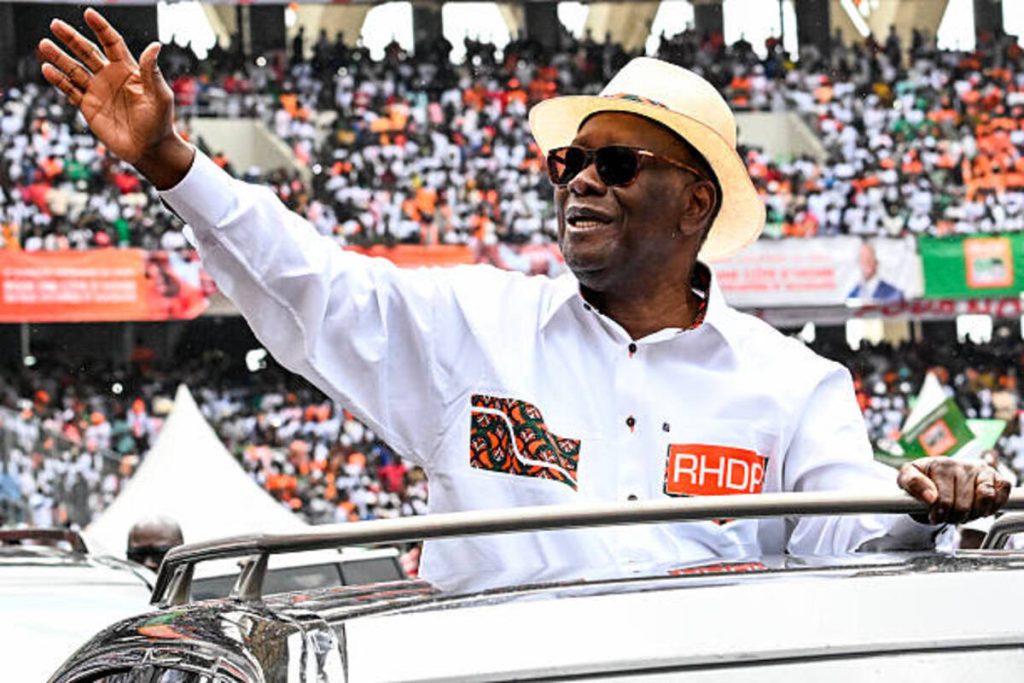 Ivory Coast Awaits Results as 83-Year-Old Ouattara Pushes Fourth Term, Youth Demand Political Renewal | Epicstorian News President Alassane Ouattara casts his ballot during Ivory Coast election amid security presence and media coverage.