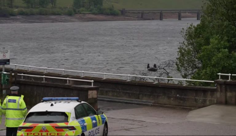 Baitings Reservoir bridge near Ripponden in West Yorkshire where 13-year-old girl entered water during inquest days