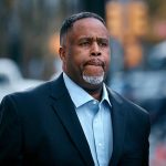 Damon Jones arriving at federal courthouse in Brooklyn as part of major NBA gambling and poker indictments.