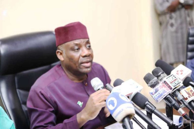 Minister Maruf Alausa speaks at the education ministry briefing in Abuja about Epe University approval clarification.