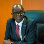 Koessan Kuawu delivering a formal speech during a national event supporting Nigeria’s Digital Census and accountability initiatives.