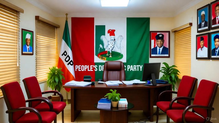 Judges deliberate in Abuja courtroom amid PDP legal battle over Ibadan convention and INEC compliance issues.