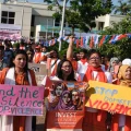 Global report reveals 840 million women subjected to partner or sexual violence | Epicstorian News Supporters at an international rally demand stronger global measures to prevent sexual violence and improve funding for survivors.