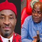 Deputy Speaker Benjamin Kalu addressing constituents during town hall and business support program in Abia State.