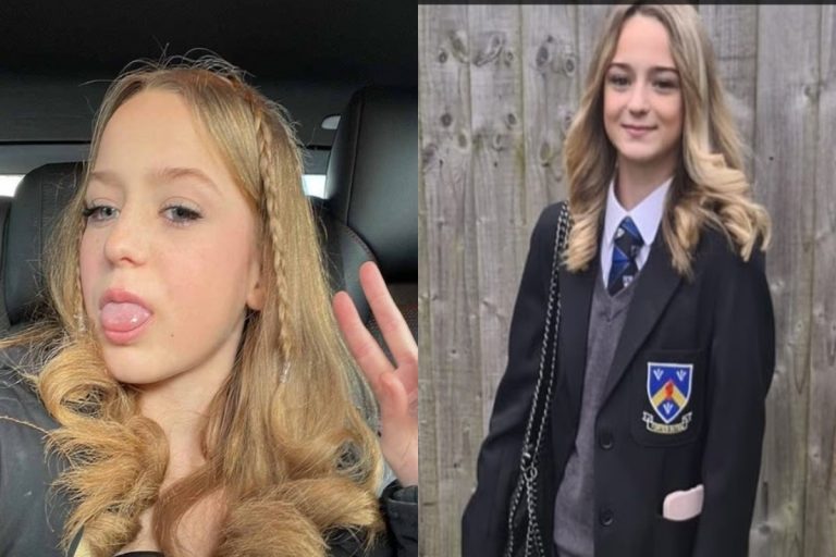 Layla Allen, 13, pictured before dying in a blaze that destroyed her family home in Prescot, Merseyside.