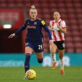 Jordan Nobbs of Newcastle United Women celebrates scoring during Womens Super League 2 match at St Mary’s Stadium