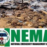 NEMA officials distributing emergency relief materials to victims of bandit attack in Kaiama Local Government Area of Kwara State