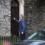 Metropolitan Police officers at a property linked to Peter Mandelson during Epstein investigation in London
